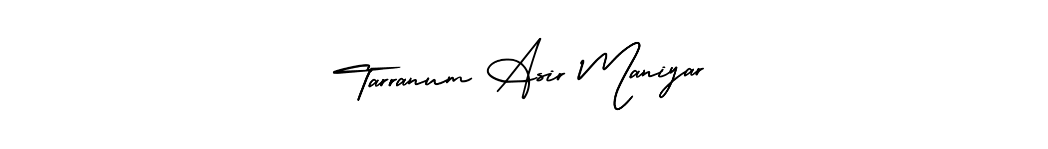 It looks lik you need a new signature style for name Tarranum Asir Maniyar. Design unique handwritten (AmerikaSignatureDemo-Regular) signature with our free signature maker in just a few clicks. Tarranum Asir Maniyar signature style 3 images and pictures png