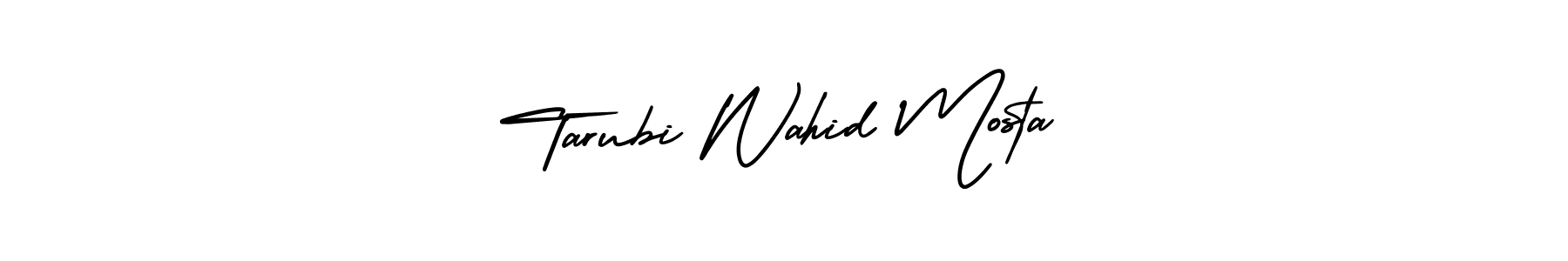 Make a beautiful signature design for name Tarubi Wahid Mosta. Use this online signature maker to create a handwritten signature for free. Tarubi Wahid Mosta signature style 3 images and pictures png
