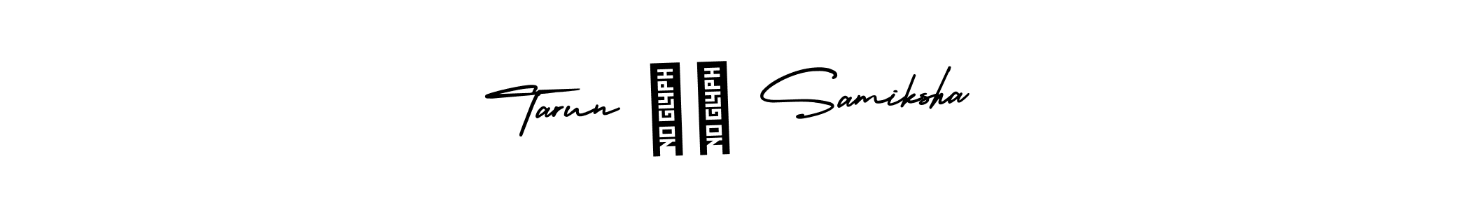 The best way (AmerikaSignatureDemo-Regular) to make a short signature is to pick only two or three words in your name. The name Tarun ❤️ Samiksha include a total of six letters. For converting this name. Tarun ❤️ Samiksha signature style 3 images and pictures png