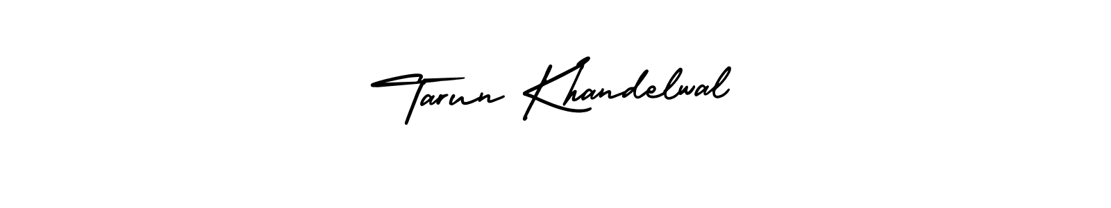 This is the best signature style for the Tarun Khandelwal name. Also you like these signature font (AmerikaSignatureDemo-Regular). Mix name signature. Tarun Khandelwal signature style 3 images and pictures png