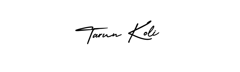 Tarun Koli stylish signature style. Best Handwritten Sign (AmerikaSignatureDemo-Regular) for my name. Handwritten Signature Collection Ideas for my name Tarun Koli. Tarun Koli signature style 3 images and pictures png