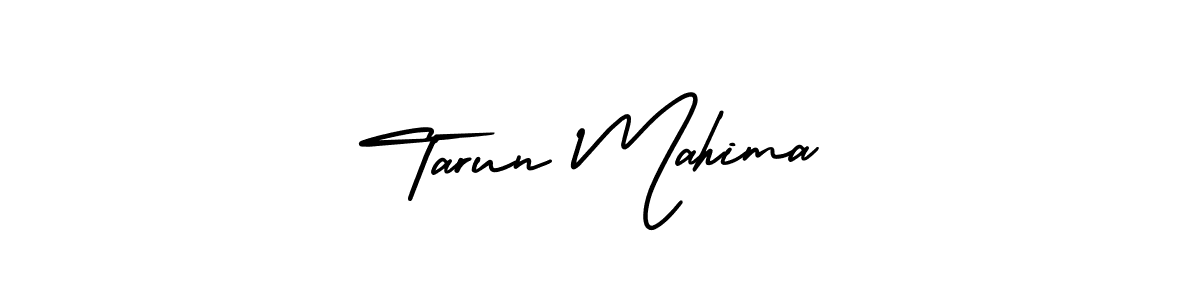 AmerikaSignatureDemo-Regular is a professional signature style that is perfect for those who want to add a touch of class to their signature. It is also a great choice for those who want to make their signature more unique. Get Tarun Mahima name to fancy signature for free. Tarun Mahima signature style 3 images and pictures png