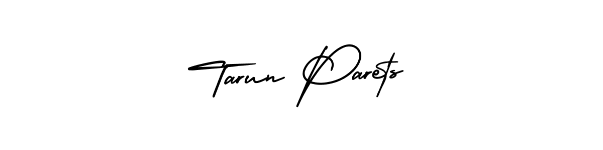 It looks lik you need a new signature style for name Tarun Parets. Design unique handwritten (AmerikaSignatureDemo-Regular) signature with our free signature maker in just a few clicks. Tarun Parets signature style 3 images and pictures png