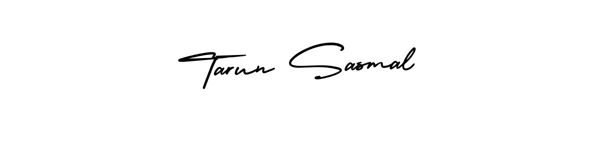 The best way (AmerikaSignatureDemo-Regular) to make a short signature is to pick only two or three words in your name. The name Tarun Sasmal include a total of six letters. For converting this name. Tarun Sasmal signature style 3 images and pictures png