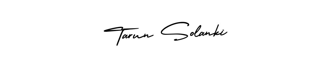 How to make Tarun Solanki signature? AmerikaSignatureDemo-Regular is a professional autograph style. Create handwritten signature for Tarun Solanki name. Tarun Solanki signature style 3 images and pictures png