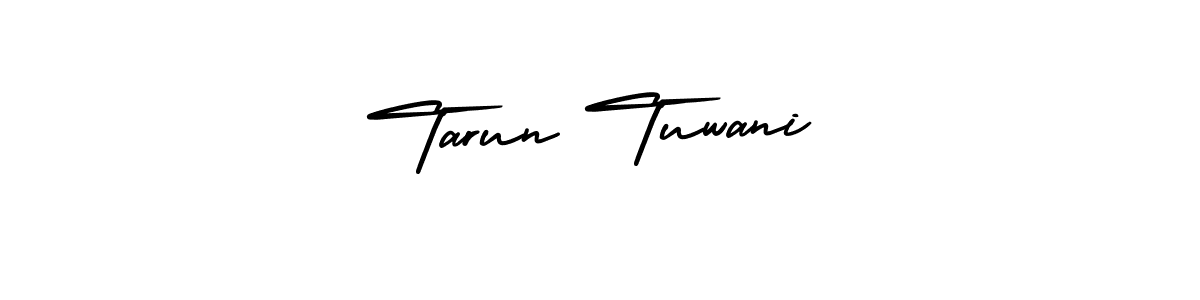 How to make Tarun Tuwani name signature. Use AmerikaSignatureDemo-Regular style for creating short signs online. This is the latest handwritten sign. Tarun Tuwani signature style 3 images and pictures png