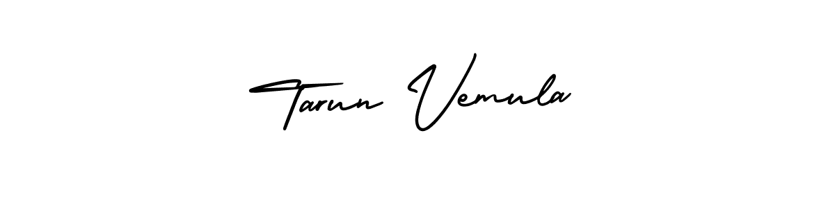 Make a beautiful signature design for name Tarun Vemula. With this signature (AmerikaSignatureDemo-Regular) style, you can create a handwritten signature for free. Tarun Vemula signature style 3 images and pictures png