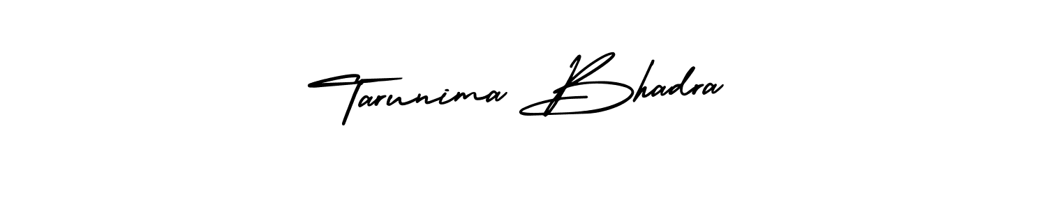 This is the best signature style for the Tarunima Bhadra name. Also you like these signature font (AmerikaSignatureDemo-Regular). Mix name signature. Tarunima Bhadra signature style 3 images and pictures png