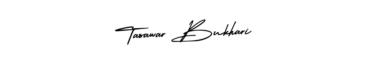 Tasawar Bukhari stylish signature style. Best Handwritten Sign (AmerikaSignatureDemo-Regular) for my name. Handwritten Signature Collection Ideas for my name Tasawar Bukhari. Tasawar Bukhari signature style 3 images and pictures png