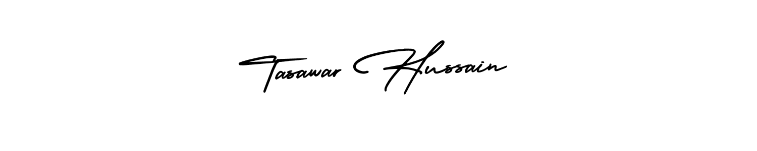 Use a signature maker to create a handwritten signature online. With this signature software, you can design (AmerikaSignatureDemo-Regular) your own signature for name Tasawar Hussain. Tasawar Hussain signature style 3 images and pictures png
