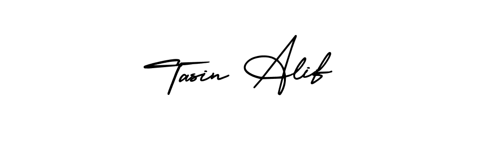 Design your own signature with our free online signature maker. With this signature software, you can create a handwritten (AmerikaSignatureDemo-Regular) signature for name Tasin Alif. Tasin Alif signature style 3 images and pictures png