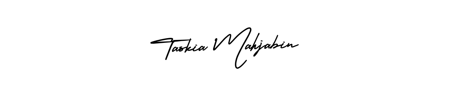Make a beautiful signature design for name Taskia Mahjabin. With this signature (AmerikaSignatureDemo-Regular) style, you can create a handwritten signature for free. Taskia Mahjabin signature style 3 images and pictures png