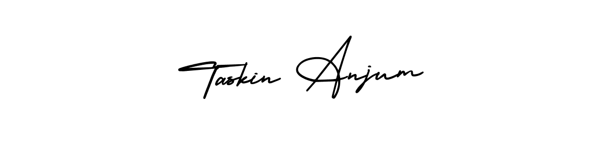 if you are searching for the best signature style for your name Taskin Anjum. so please give up your signature search. here we have designed multiple signature styles  using AmerikaSignatureDemo-Regular. Taskin Anjum signature style 3 images and pictures png