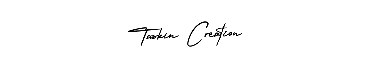 Check out images of Autograph of Taskin Creation name. Actor Taskin Creation Signature Style. AmerikaSignatureDemo-Regular is a professional sign style online. Taskin Creation signature style 3 images and pictures png