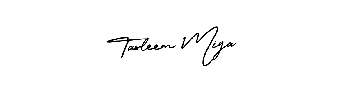 Design your own signature with our free online signature maker. With this signature software, you can create a handwritten (AmerikaSignatureDemo-Regular) signature for name Tasleem Miya. Tasleem Miya signature style 3 images and pictures png