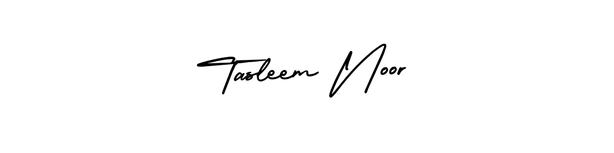 It looks lik you need a new signature style for name Tasleem Noor. Design unique handwritten (AmerikaSignatureDemo-Regular) signature with our free signature maker in just a few clicks. Tasleem Noor signature style 3 images and pictures png
