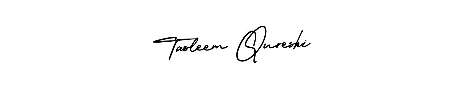 Create a beautiful signature design for name Tasleem Qureshi. With this signature (AmerikaSignatureDemo-Regular) fonts, you can make a handwritten signature for free. Tasleem Qureshi signature style 3 images and pictures png