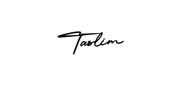 Similarly AmerikaSignatureDemo-Regular is the best handwritten signature design. Signature creator online .You can use it as an online autograph creator for name Taslim. Taslim signature style 3 images and pictures png