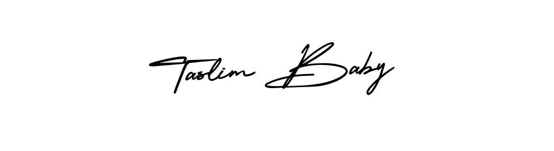 Make a short Taslim Baby signature style. Manage your documents anywhere anytime using AmerikaSignatureDemo-Regular. Create and add eSignatures, submit forms, share and send files easily. Taslim Baby signature style 3 images and pictures png