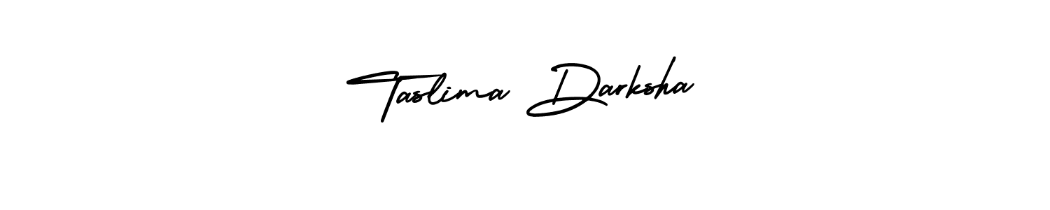 Use a signature maker to create a handwritten signature online. With this signature software, you can design (AmerikaSignatureDemo-Regular) your own signature for name Taslima Darksha. Taslima Darksha signature style 3 images and pictures png