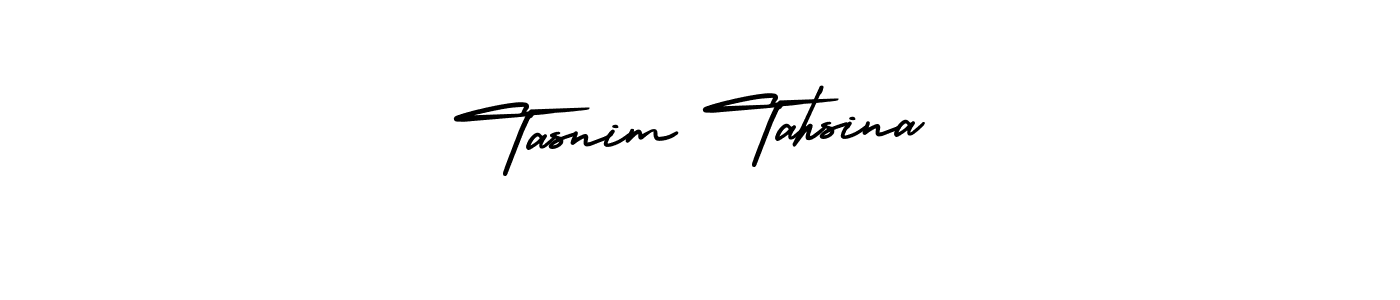 How to make Tasnim Tahsina signature? AmerikaSignatureDemo-Regular is a professional autograph style. Create handwritten signature for Tasnim Tahsina name. Tasnim Tahsina signature style 3 images and pictures png