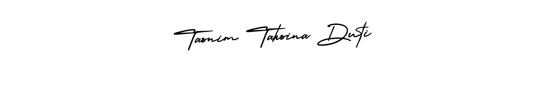 Similarly AmerikaSignatureDemo-Regular is the best handwritten signature design. Signature creator online .You can use it as an online autograph creator for name Tasnim Tahsina Duti. Tasnim Tahsina Duti signature style 3 images and pictures png