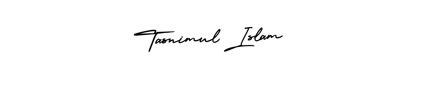 Tasnimul Islam stylish signature style. Best Handwritten Sign (AmerikaSignatureDemo-Regular) for my name. Handwritten Signature Collection Ideas for my name Tasnimul Islam. Tasnimul Islam signature style 3 images and pictures png