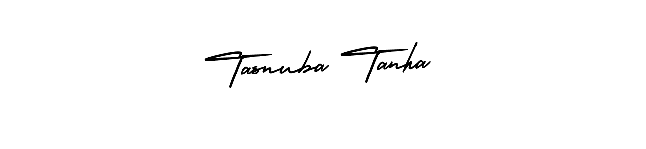 How to make Tasnuba Tanha name signature. Use AmerikaSignatureDemo-Regular style for creating short signs online. This is the latest handwritten sign. Tasnuba Tanha signature style 3 images and pictures png