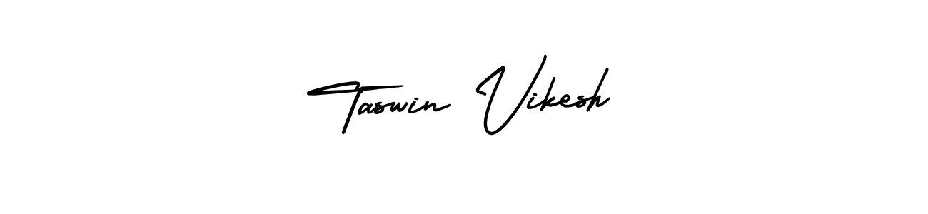 Design your own signature with our free online signature maker. With this signature software, you can create a handwritten (AmerikaSignatureDemo-Regular) signature for name Taswin Vikesh. Taswin Vikesh signature style 3 images and pictures png