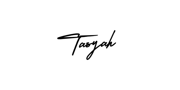 Use a signature maker to create a handwritten signature online. With this signature software, you can design (AmerikaSignatureDemo-Regular) your own signature for name Tasyah. Tasyah signature style 3 images and pictures png