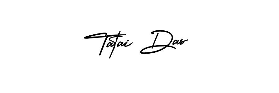 Make a short Tatai Das signature style. Manage your documents anywhere anytime using AmerikaSignatureDemo-Regular. Create and add eSignatures, submit forms, share and send files easily. Tatai Das signature style 3 images and pictures png
