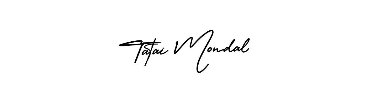Make a beautiful signature design for name Tatai Mondal. With this signature (AmerikaSignatureDemo-Regular) style, you can create a handwritten signature for free. Tatai Mondal signature style 3 images and pictures png