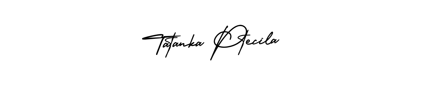 Create a beautiful signature design for name Tatanka Ptecila. With this signature (AmerikaSignatureDemo-Regular) fonts, you can make a handwritten signature for free. Tatanka Ptecila signature style 3 images and pictures png