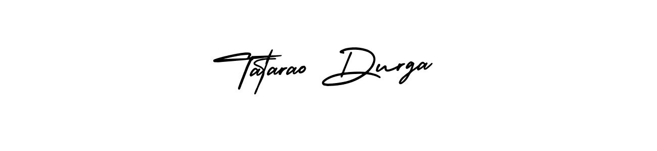 This is the best signature style for the Tatarao Durga name. Also you like these signature font (AmerikaSignatureDemo-Regular). Mix name signature. Tatarao Durga signature style 3 images and pictures png