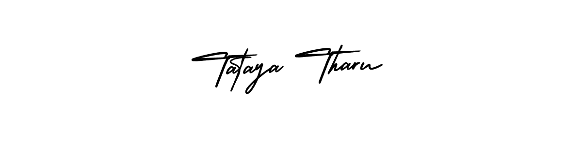 This is the best signature style for the Tataya Tharu name. Also you like these signature font (AmerikaSignatureDemo-Regular). Mix name signature. Tataya Tharu signature style 3 images and pictures png