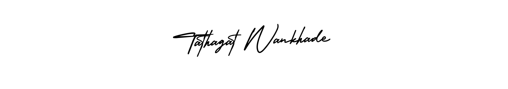 It looks lik you need a new signature style for name Tathagat Wankhade. Design unique handwritten (AmerikaSignatureDemo-Regular) signature with our free signature maker in just a few clicks. Tathagat Wankhade signature style 3 images and pictures png
