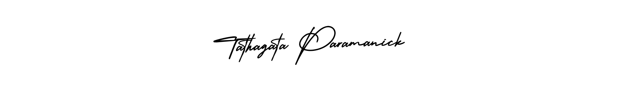 Make a beautiful signature design for name Tathagata Paramanick. With this signature (AmerikaSignatureDemo-Regular) style, you can create a handwritten signature for free. Tathagata Paramanick signature style 3 images and pictures png