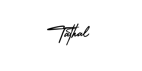 Make a beautiful signature design for name Tathal. With this signature (AmerikaSignatureDemo-Regular) style, you can create a handwritten signature for free. Tathal signature style 3 images and pictures png