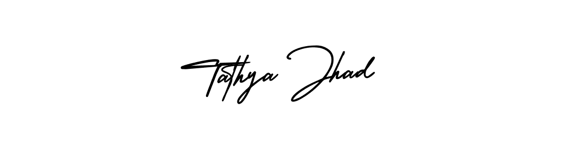 See photos of Tathya Jhad official signature by Spectra . Check more albums & portfolios. Read reviews & check more about AmerikaSignatureDemo-Regular font. Tathya Jhad signature style 3 images and pictures png