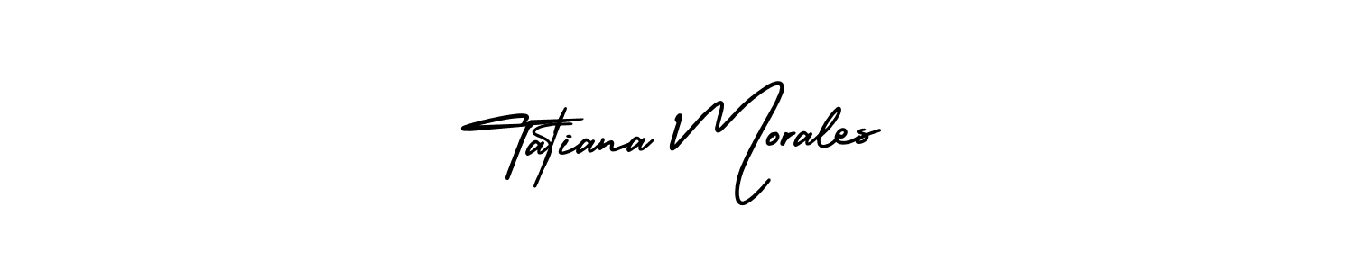 Tatiana Morales stylish signature style. Best Handwritten Sign (AmerikaSignatureDemo-Regular) for my name. Handwritten Signature Collection Ideas for my name Tatiana Morales. Tatiana Morales signature style 3 images and pictures png