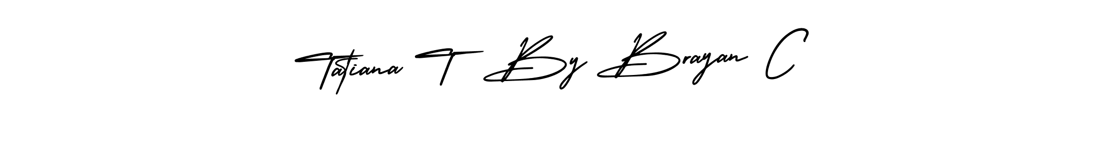 Design your own signature with our free online signature maker. With this signature software, you can create a handwritten (AmerikaSignatureDemo-Regular) signature for name Tatiana T  By Brayan C. Tatiana T  By Brayan C signature style 3 images and pictures png