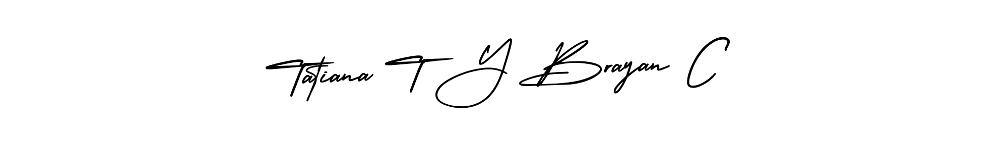 How to Draw Tatiana T Y Brayan C signature style? AmerikaSignatureDemo-Regular is a latest design signature styles for name Tatiana T Y Brayan C. Tatiana T Y Brayan C signature style 3 images and pictures png