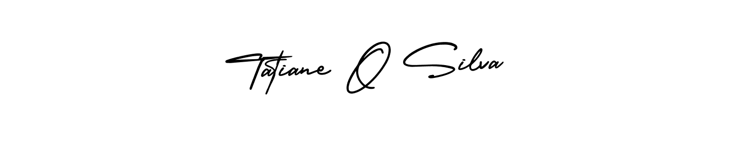 This is the best signature style for the Tatiane O Silva name. Also you like these signature font (AmerikaSignatureDemo-Regular). Mix name signature. Tatiane O Silva signature style 3 images and pictures png