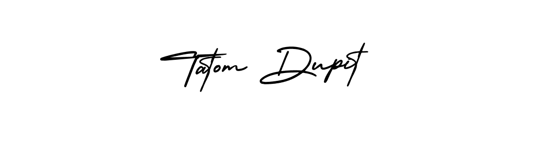 How to Draw Tatom Dupit signature style? AmerikaSignatureDemo-Regular is a latest design signature styles for name Tatom Dupit. Tatom Dupit signature style 3 images and pictures png