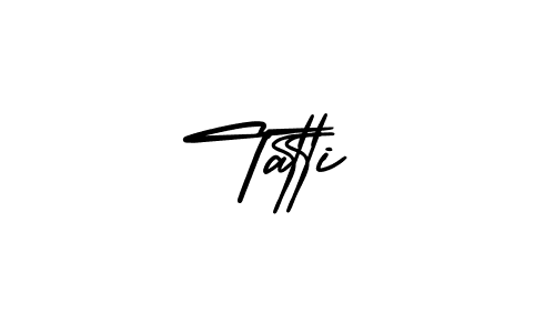 Tatti stylish signature style. Best Handwritten Sign (AmerikaSignatureDemo-Regular) for my name. Handwritten Signature Collection Ideas for my name Tatti. Tatti signature style 3 images and pictures png