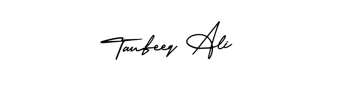 Make a beautiful signature design for name Taufeeq Ali. With this signature (AmerikaSignatureDemo-Regular) style, you can create a handwritten signature for free. Taufeeq Ali signature style 3 images and pictures png