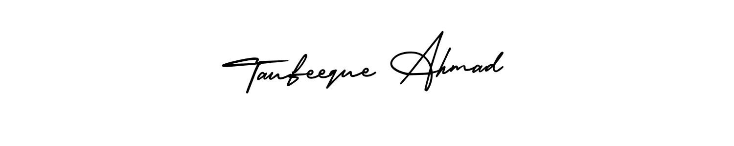 Taufeeque Ahmad stylish signature style. Best Handwritten Sign (AmerikaSignatureDemo-Regular) for my name. Handwritten Signature Collection Ideas for my name Taufeeque Ahmad. Taufeeque Ahmad signature style 3 images and pictures png
