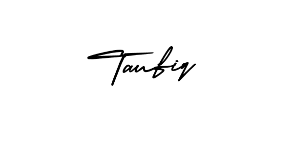 How to Draw Taufiq signature style? AmerikaSignatureDemo-Regular is a latest design signature styles for name Taufiq. Taufiq signature style 3 images and pictures png