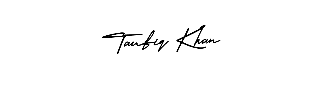 It looks lik you need a new signature style for name Taufiq Khan. Design unique handwritten (AmerikaSignatureDemo-Regular) signature with our free signature maker in just a few clicks. Taufiq Khan signature style 3 images and pictures png