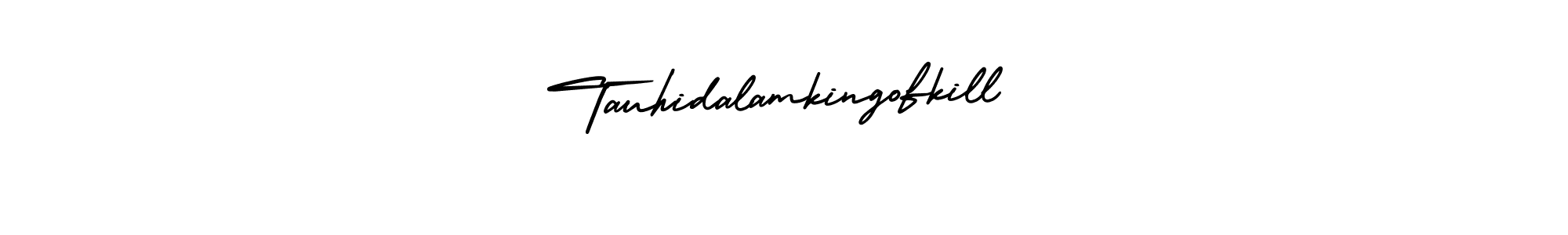 Make a beautiful signature design for name Tauhidalamkingofkill. With this signature (AmerikaSignatureDemo-Regular) style, you can create a handwritten signature for free. Tauhidalamkingofkill signature style 3 images and pictures png